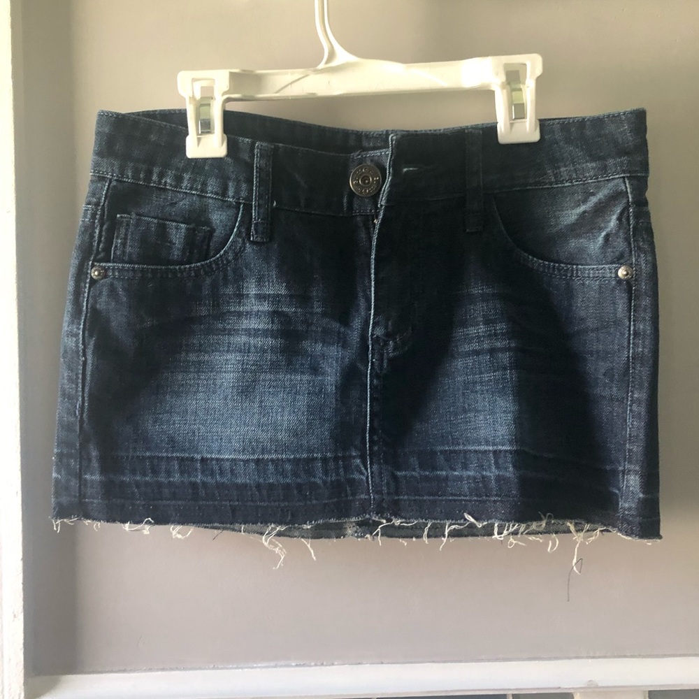 Denim jean skirt low rise